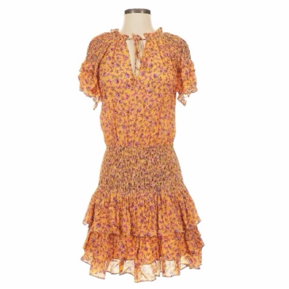 NWT! Gilner Farrar Smocked Ditsy Rose Floral Zoe Dress. Size Small.